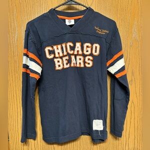 Chicago Bears long sleeve shirt NFL classic Reebox Med V neck Comfy